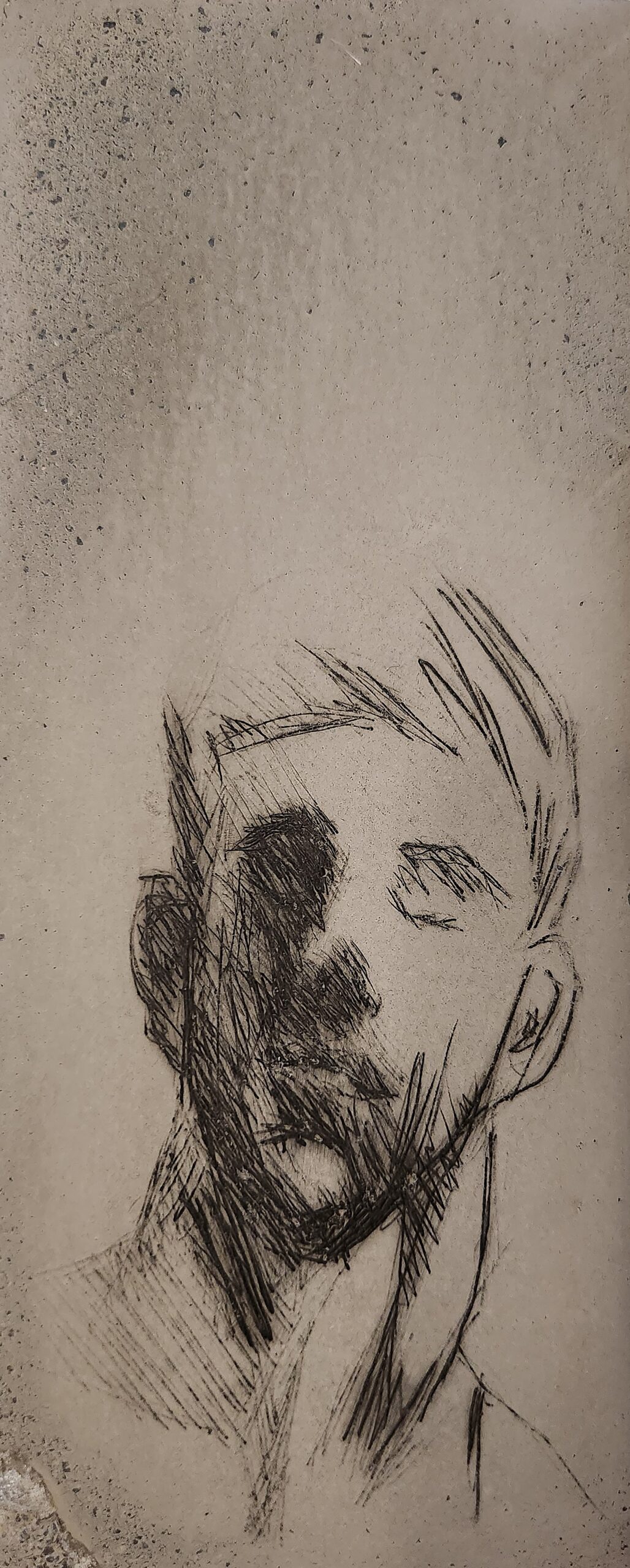 Rostro sobre hormigon